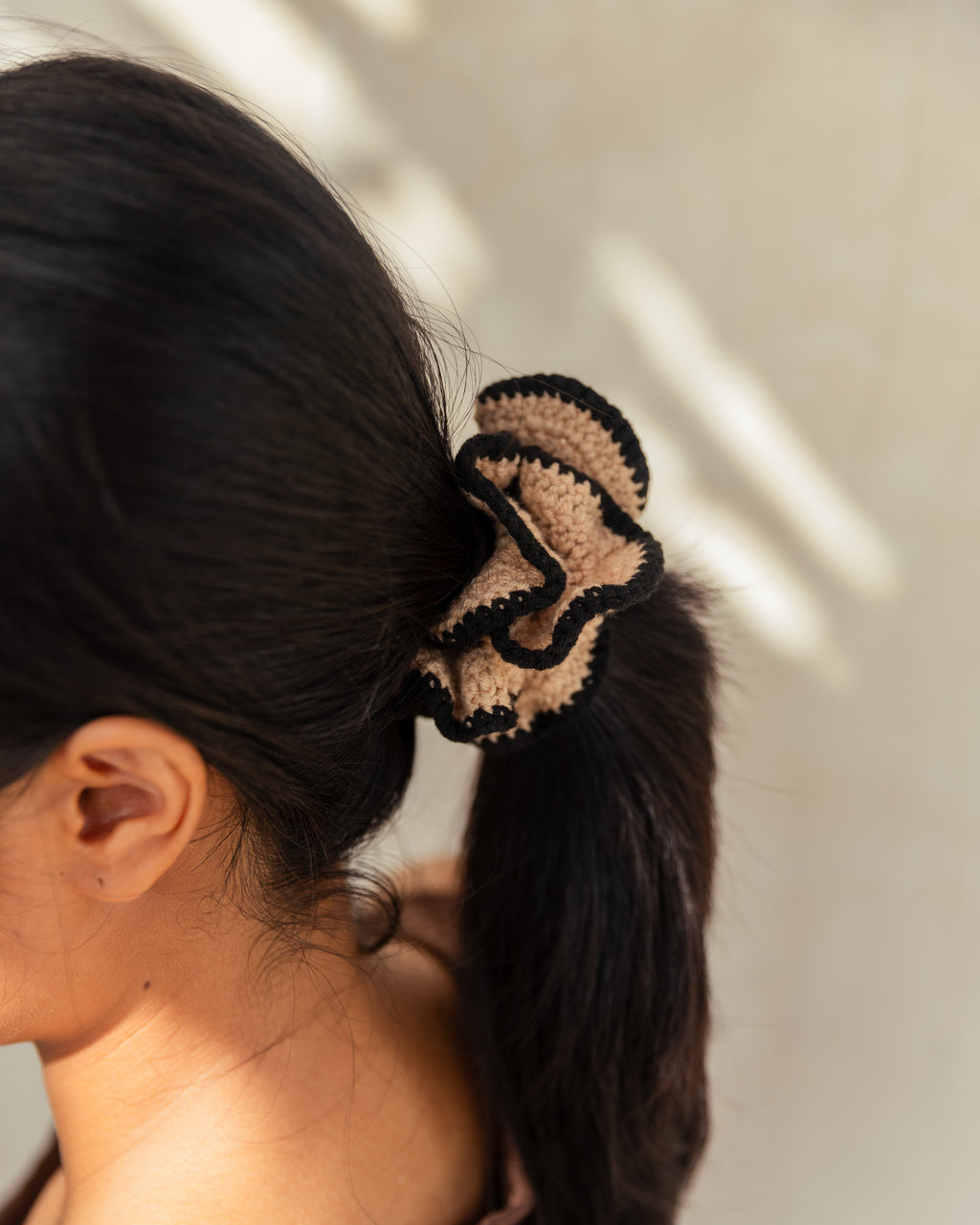 Cotton Crochet Scrunchie Set